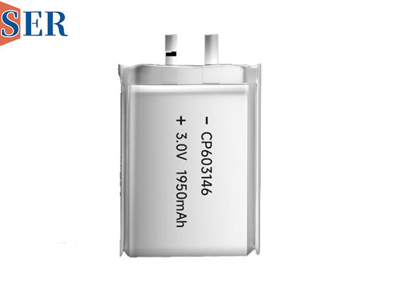 CP603146 αρχική ζωή του προϊόντος στο ράφι κυττάρων σακουλών λι-MnO2 μπαταριών 3v λίθιου μακριά εξαιρετικά λεπτή