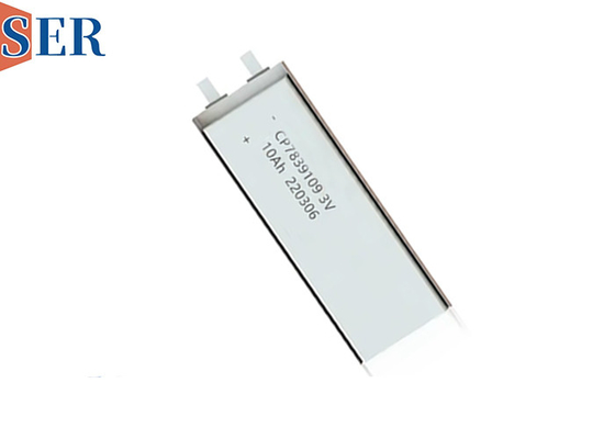 Αρχική λεπτή μπαταρία CP7839109 3.0V 10Ah διοξειδίου μαγγάνιου λίθιου συνήθειας
