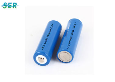 750mAh ιονική μπαταρία 14500 λίθιου 3,7 βολτ δειγμένο λι - ιονικό κύτταρο για το ηλεκτρικό παιχνίδι
