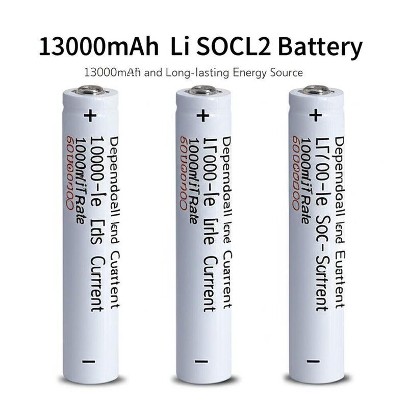 Μπαταρία 13000mAh Li SOCL2 με 2% ρυθμό αυτοεκφόρτισης, παλμικό ρεύμα 600mA, αξιόπιστη και μακράς διάρκειας πηγή ενέργειας