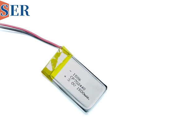 CP702440 3V 1500mah εξαιρετικά λεπτή μπαταρία μαγγάνιου λίθιου πακέτων μπαταριών λι-MNO2 μαλακή με το συνδετήρα καλωδίων