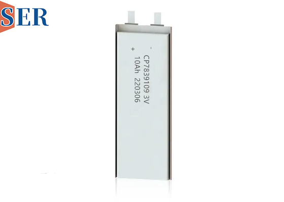 Αρχική λεπτή μπαταρία CP7839109 3.0V 10Ah διοξειδίου μαγγάνιου λίθιου συνήθειας