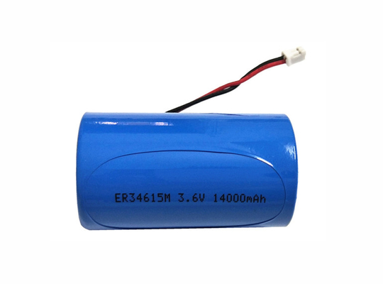 Er34615m-T1 μεγέθους ER34615M/W200A ER34615M/W200C Δ λίθιου μπαταριών λι SOCL2 3,6 βολτ 14AH με το συνδετήρα μολύβδων καλωδίων