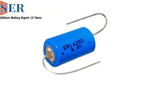 Μέγεθος 600mah ER14250S 3,6 αρχικών μπαταριών 1/2AA λίθιου ασφάλειας 3.6V υψηλής θερμοκρασίας 150 Lisocl2 μακρά ζωή μπαταριών βολτ